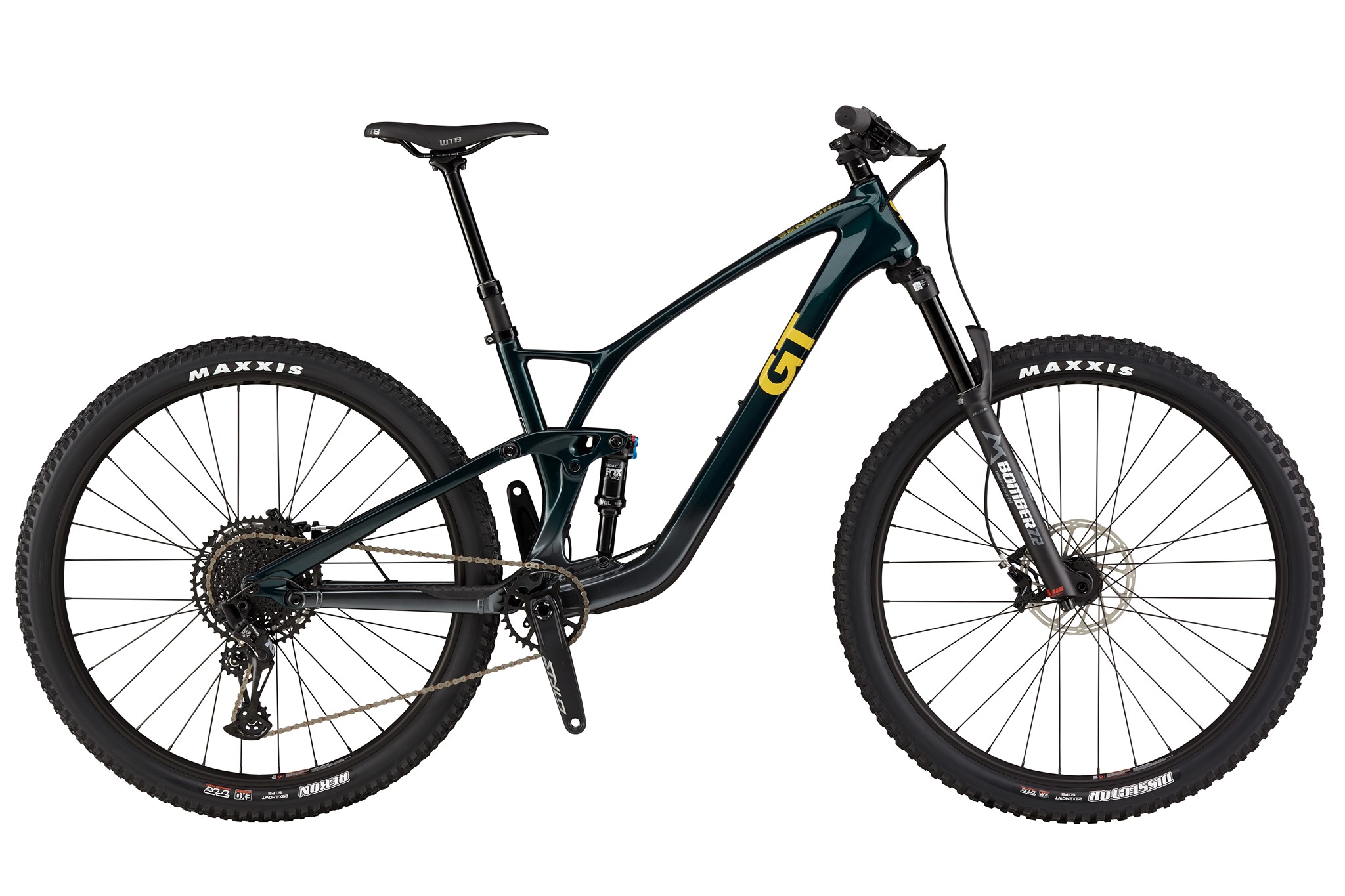 Picture of GT Sensor ST Carbon Elite 29" Trail Bike 2023/2024 - Gloss Super Sparkle Teal/Gunmetal